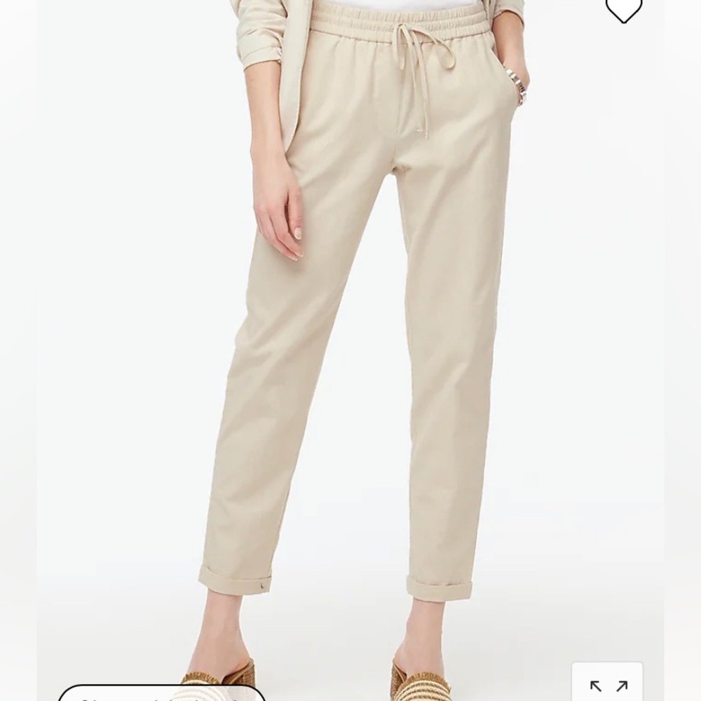 Jcrew drawstring linen pants